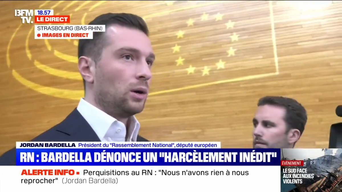 Nous sommes devant une opération politique qui vise à déstabiliser le RN et à le mettre à mort sur le plan financier. Je tiens à rassurer tout le monde : nous serons là quoi qu'il arrive, et rien ne pourra nous empêcher de représenter l'espoir de millions de Français.