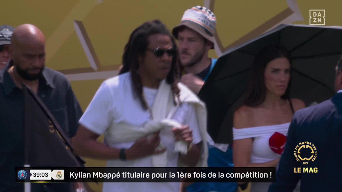 Jay-Z 🇺🇸 va assister au match entre le PSG et le Real Madrid ce soir. 🏟️ 🎥 DAZN France