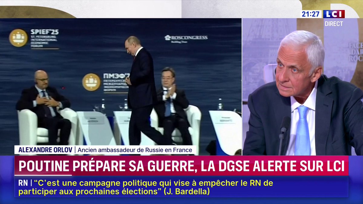 🔴 "La menace russe existentielle n'existe pas ! Les Russes sont rationnels, à quoi bon envahir l'Europe ?", assure Alexandre Orlov, ancien ambassadeur de Russie en France ▶️ Darius Rochebin