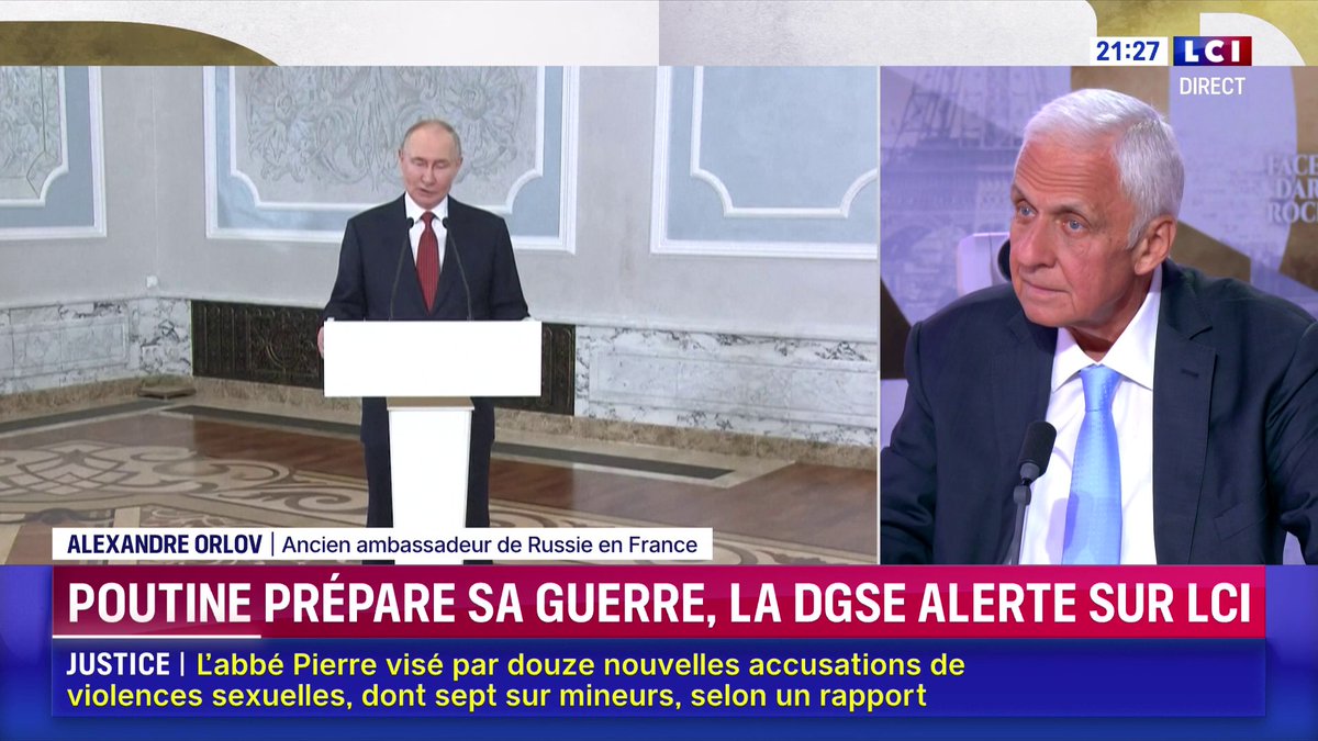 🔴 "L'Ukraine n'a jamais existé comme un État-nation. Il fallait juste corriger des frontières (...) Maintenant, c'est un État indépendant reconnu par la Russie", assure Alexandre Orlov, ancien ambassadeur de Russie en France ▶️ Darius Rochebin