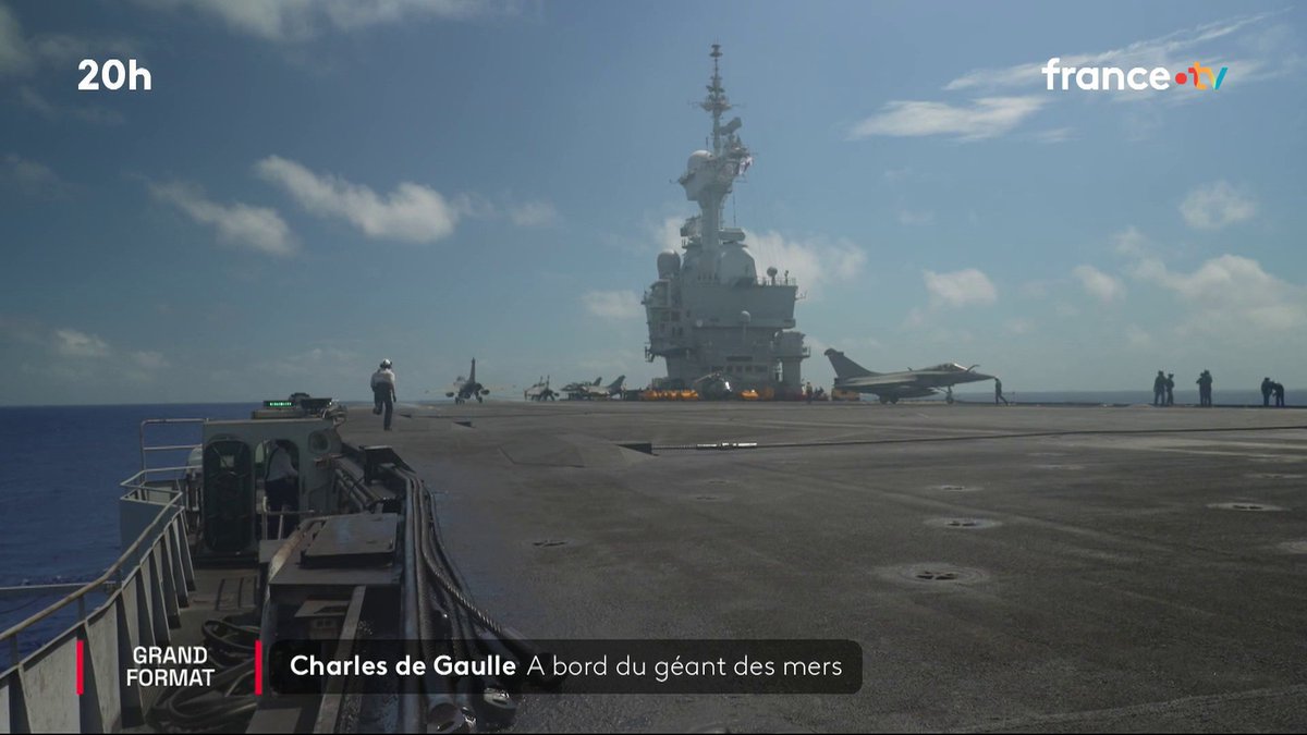 🔴⚓ DOCUMENT #JT20h : à bord du Charles de Gaulle, le géant des mers Véritable ville flottante, l’activité pour ses 1800 marins ne s’y arrête jamais, de jour comme de nuit.