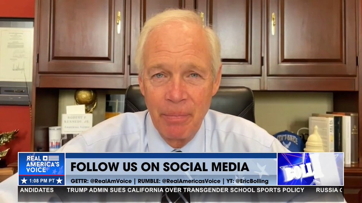 SEN. RON JOHNSON’S BBB GOAL: PRE-PANDEMIC SPENDING LEVEL “I was always very supportive of the main elements of the bill. We had to prevent the automatic tax increase; we’ve done that. We’ve avoided default…We had to provide border funding…” - Senator Ron Johnson 🇺🇸 ERIC BOLLING 🇺🇸