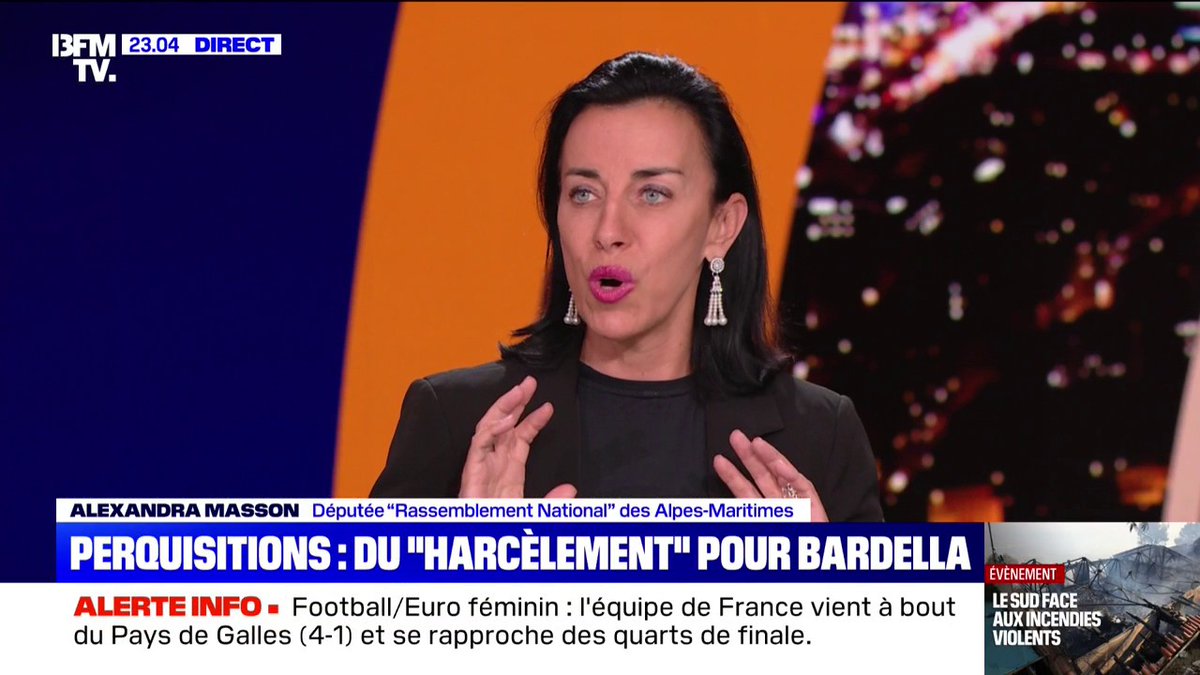 Perquisitions au RN: "On est extrêmement zen sur le fond", assure Alexandra Masson (députée RN)