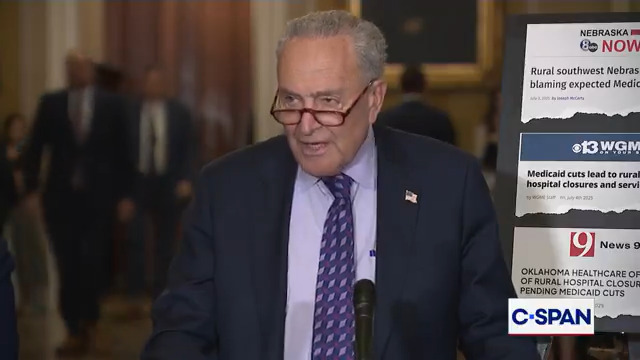 .Chuck Schumer: "We are doing everything we can to keep the bipartisan appropriations process going, and they're undermining it with rescissions, with pocket rescissions, with impoundment and every other way."