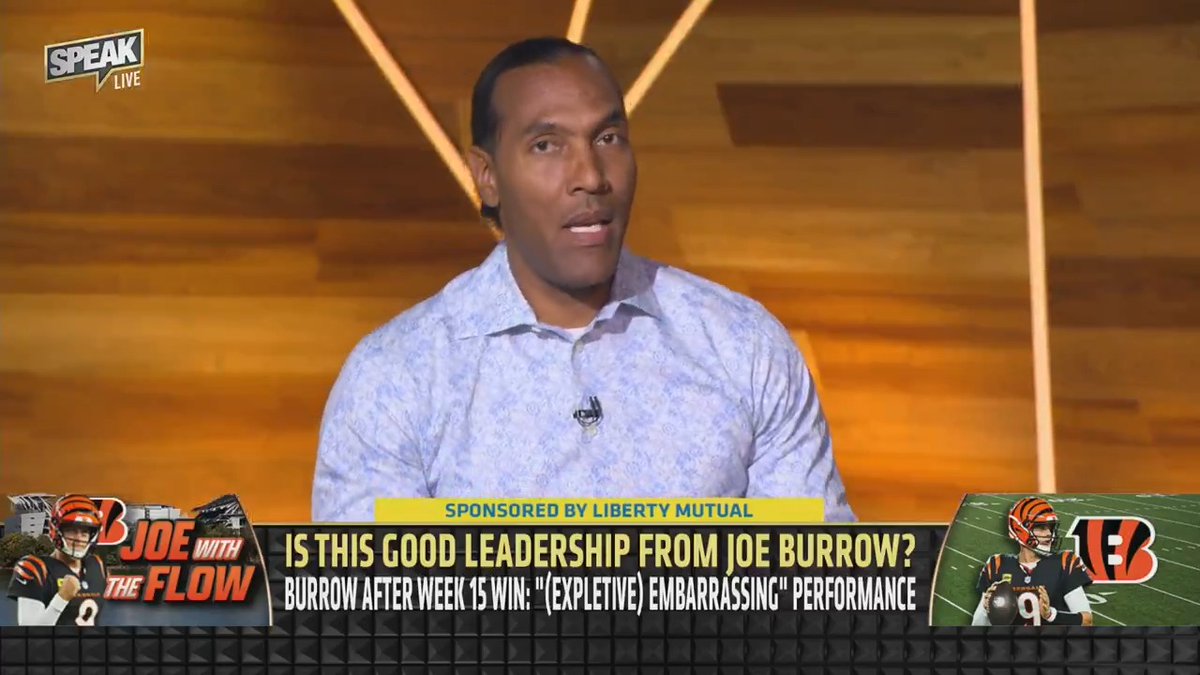 .T.J. Houshmandzadeh reacts to viral clip of Joe Burrow yelling at his team & coach "It's not good leadership, it's great leadership. I love it!"