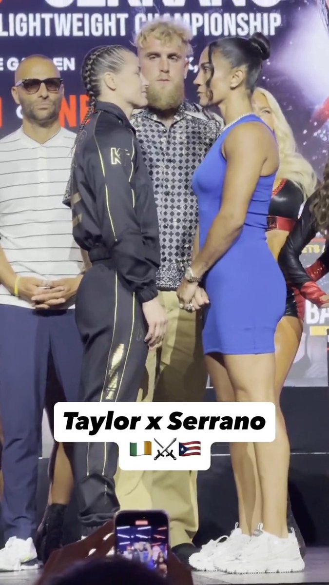 Katie Taylor and Amanda Serrano face off at the #TaylorSerrano press conference in Madison Square Garden