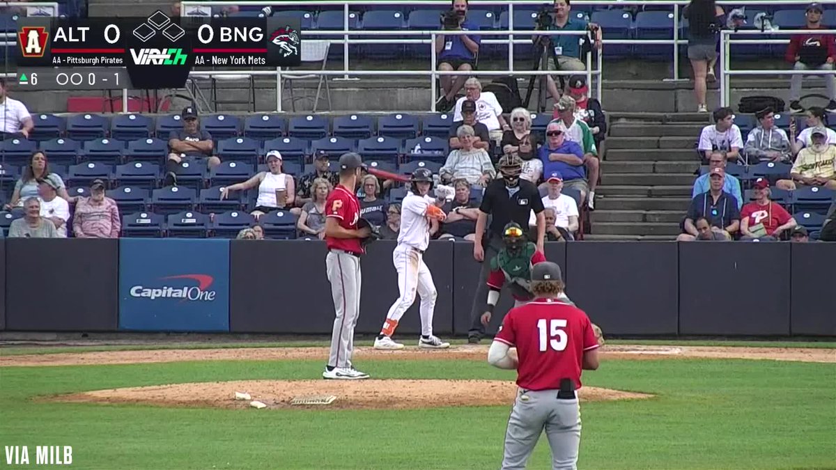 Carson Benge launches a home run for Double-A Binghamton!