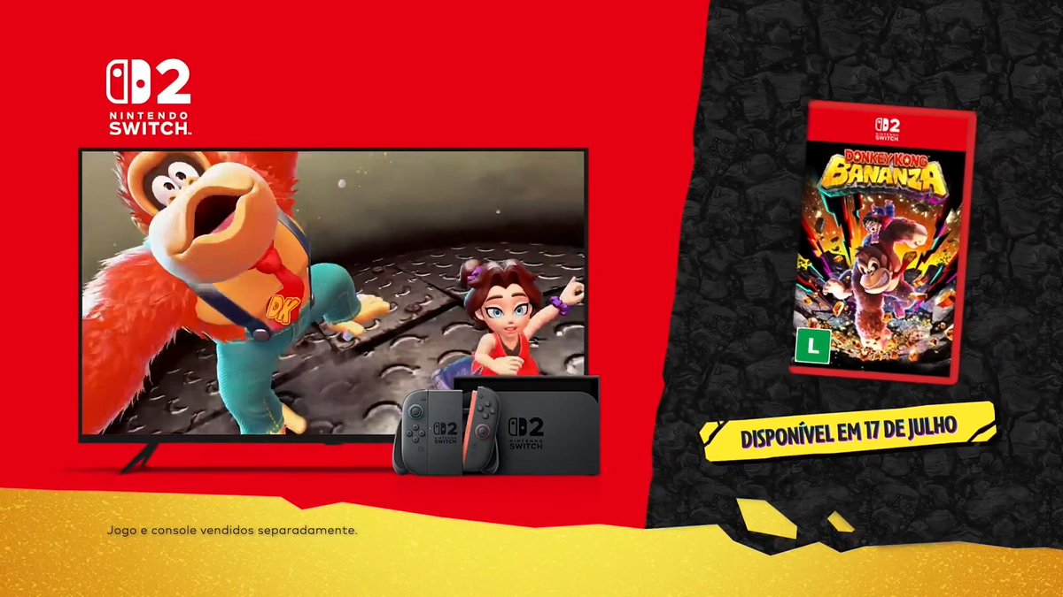 Nintendo compartilha primeiro comercial promocional em sua versão brasileira para Donkey Kong Bananza