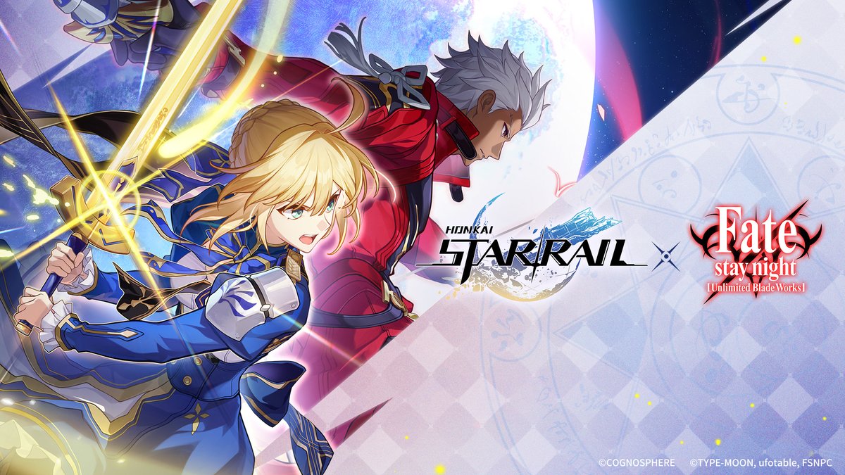 🎁Event With Rewards Honkai: Star Rail × Fate[UBW] Collab PV — "A Long 'Fated' Meeting" Watch Now: "Thank you for your hard work, Director Sparkle." "Ugh, filming a trailer is already such a hassle. I can't even imagine how much work the actual thing will take." "But, your contract ends here. The rest of the story will be left for our guests to unfold." "Wha..." "Let the battle continue!" "It's over already!" Special Note: Voice-over languages for the current collaboration characters are only available in Japanese, Chinese, and Korean. For more details, please refer to the official announcement. ※ Preview of Collab Character Voice-Over Switch Feature: In Version 3.5, without changing your audio language in Settings, Trailblazers can individually switch collaboration characters' interaction, idle and battle voice lines to the Fate[UBW] Original Audio (Japanese) via Character Details - Profile - Voice. Japanese Voice: Saber (Fate[UBW]) — Ayako Kawasumi Archer (Fate[UBW]) — Junichi Suwabe Lancer (Fate[UBW]) — Nobutoshi Canna Male Trailblazer — Enoki Junya Sparkle — Ueda Reina Aventurine — Kawanishi Kengo Boothill — Konishi Katsuyuki Pom-Pom — Nagasawa Miki 🎁 Follow this account and retweet/quote this post with the text "HSRxFatePV" to participate in the event 20 lucky winners will be randomly selected to receive gift cards worth approximately 25 USD. Deadline: 2025/07/16 23:59 (UTC+8) Download the Game ▼ View Detailed Event Rules: