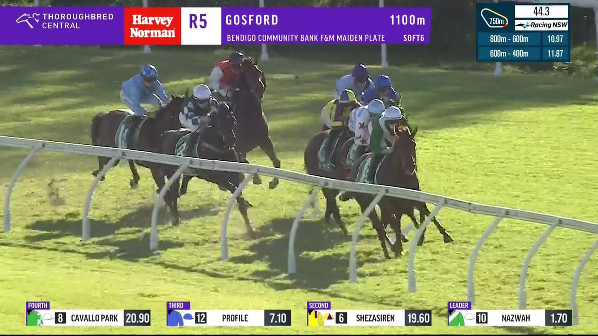 Wow, look at Nazwah go! 😮 An impressive win to the Snowden Racing - trained filly at Gosford Race Club with Thomas Sherry in the saddle! 💨 Emirates Park