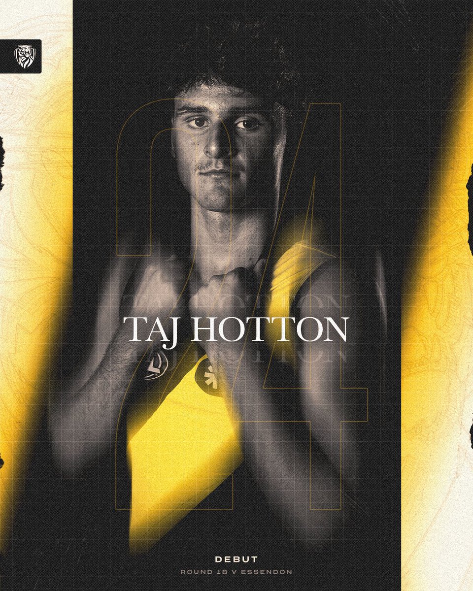 Hott off the press 📰 Taj Hotton will become our ninth debutant of the season on Saturday night at the MCG 🙌 Read: