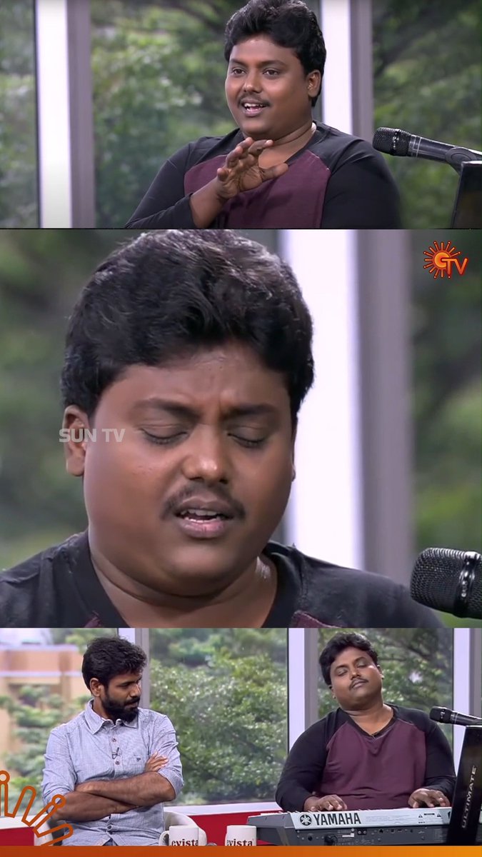 Throwback to actor Pandi performing his own composition on Vanakkam Tamizha, totally mesmerizing, right? #SunTV #SunTVThrowback #ActorPandi #VanakkamTamizha