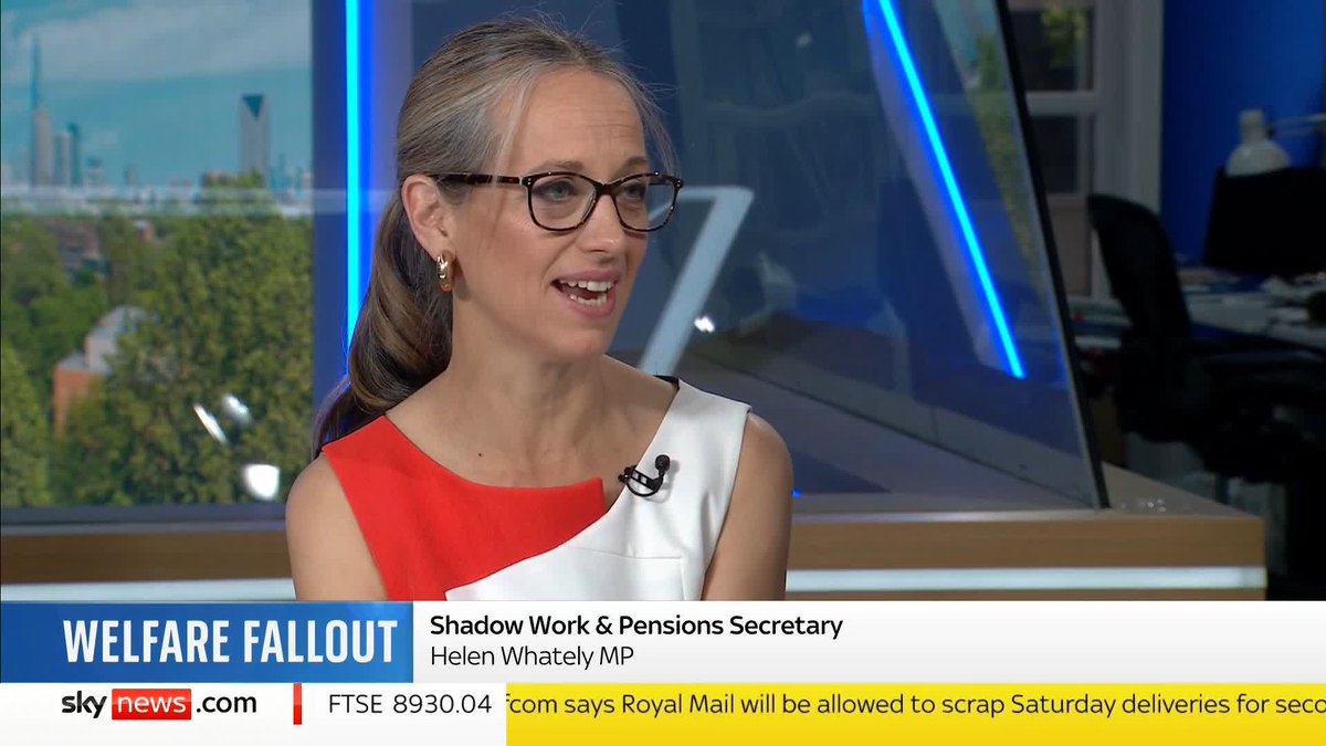 "What was meant to be a savings bill ended up being a spending bill." Shadow work and pensions secretary Helen Whately MP hits out at the govt over its watered down welfare bill, claiming Labour is in "absolute chaos". Live ➡️ 📺 Sky 501 and YouTube