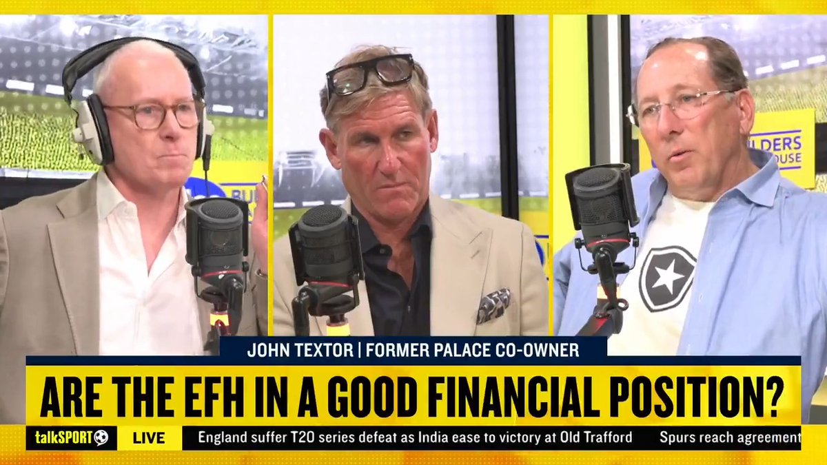 🤔 Jim White: “Can you categorically say your company, Eagle Football Holdings, is in a positive place financially?” John Textor faces the tough questions LIVE on White & Jordan NOW! 🎙️ Listen: 📺 Watch: