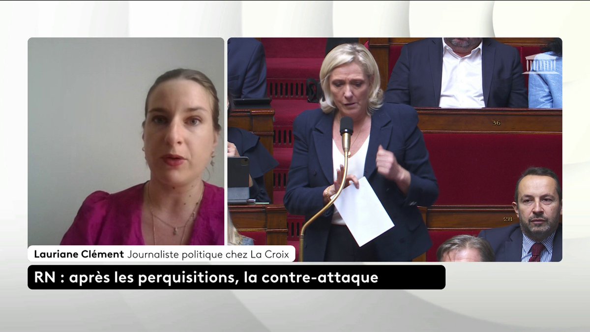🔴🗣️ Soupçons de financements illégaux des campagnes électorales du Rassemblement national : "Il y a un caractère systémique à toutes ces affaires qui touchent le RN. C'est ce qui le différencie des autres partis", souligne la journaliste politique Lauriane Clément.
