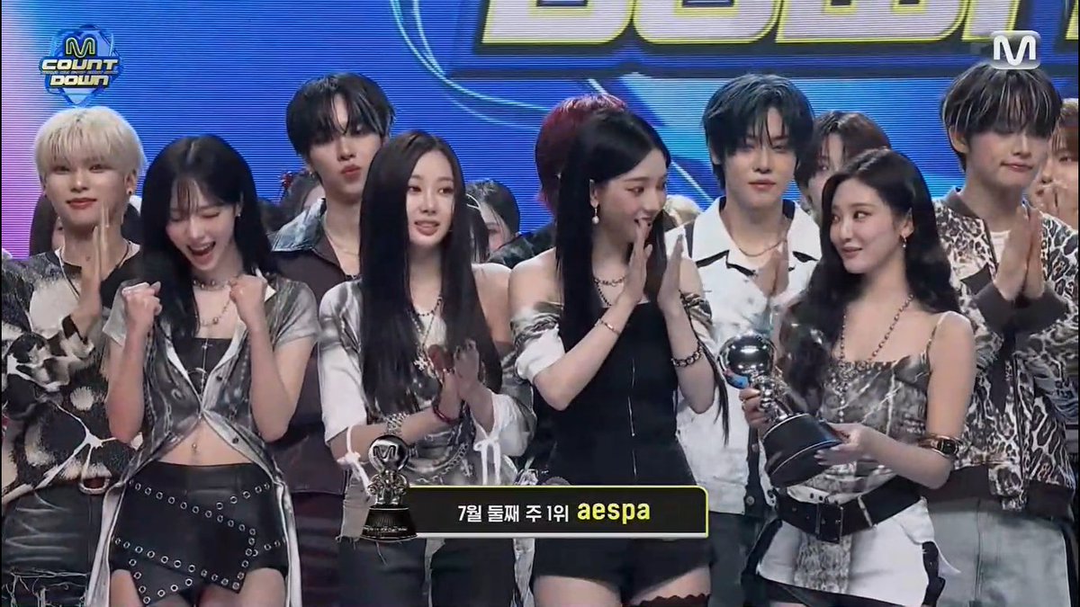 🏆 aespa (aespa) took first place on this week's M Countdown, claiming the 2nd win for “Dirty Work” – Congratulations! 🎉 #DirtyWork2ndWin #aespa38thWin #aespa #에스파 #DirtyWork (250710)