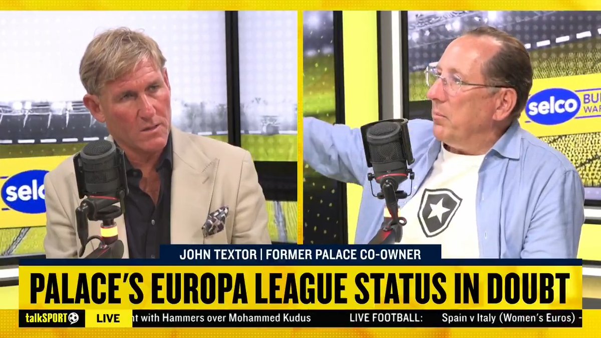 ⬇️ “Palace were sitting in the relegation zone” ❌ “My document says I have zero percent vote” 😳 John Textor admits potential multi-club ownership issues weren’t discussed with Palace 👇 Don't miss it! 🎙️ Listen: 📺 Watch LIVE: