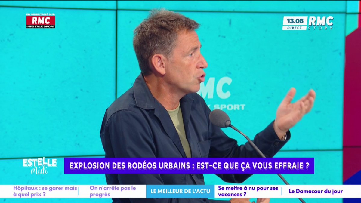 🏍️ Explosion des rodéos urbains 🎙️ Daniel Riolo : "Interpellation, amende, tu paies, tu n'es pas solvable, pas grave on prend sur tes aides sociales ! Tu tombes, pas de Sécu ! On est les champions du monde de tout ce qui est merdique, chez nous on risque rien..." #EstelleMidi