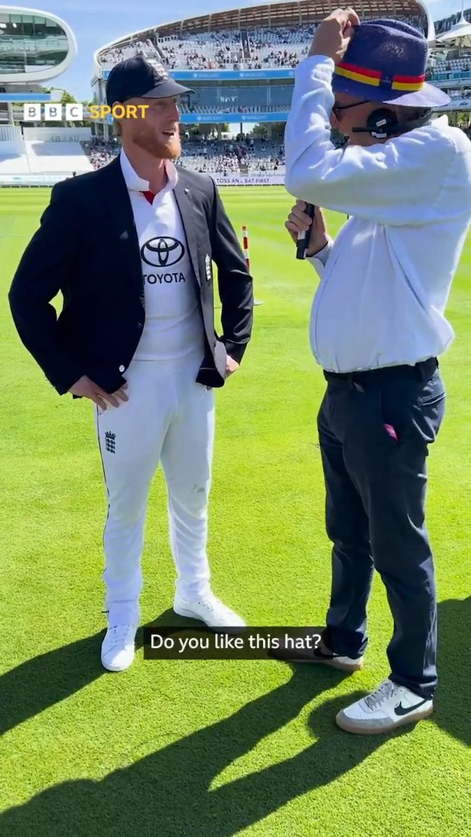 In Hobart, after the last Ashes down under, Aggers bet Stokes that Jofra Archer wouldn't play another Test match for England. A man of his word. And a new hat for Ben Stokes!