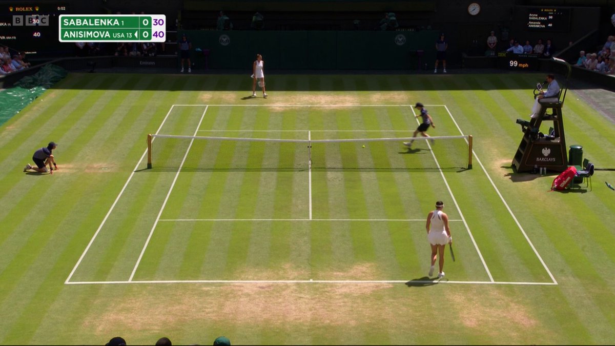 A solid start for Amanda Anisimova against the top seed as she holds serve. 💪 Can she overcome Aryna Sabalenka in this #Wimbledon semi-final? #BBCTennis