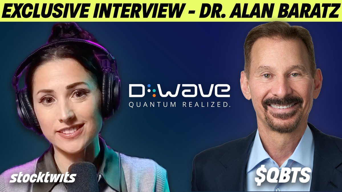 🚨 Quantum stocks are having a moment on Stocktwits so we went straight to the source: Katie Perry x CEO Alan Baratz of D-Wave ($QBTS) sat down for a 1:1 exclusive to discuss 💡 Quantum breakthroughs 🔗 AI integration 🚀 What’s next for $QBTS Catch the full interview👇