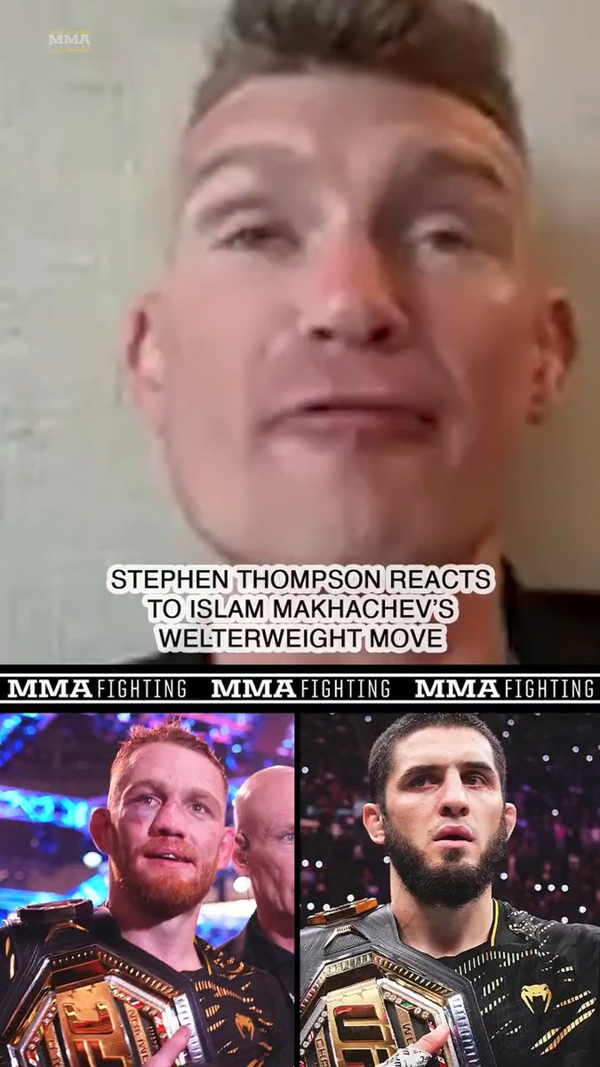 Stephen Thompson reacts to Islam Makhachev’s welterweight move: "If I was in the top 5, I would be very upset." (🎥: @mikeHeck_JR)