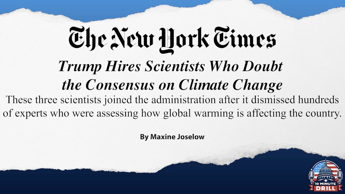 🥼 Trust the Experts The New York Times ran a hit piece against Trump energy appointees for doubting "the consensus“ on climate change. But "the consensus" is often just politically driven agenda intended to give the left more power over our lives.
