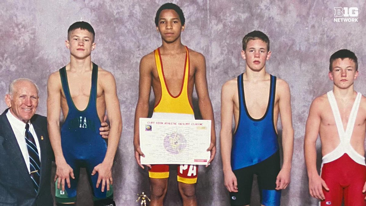 He is Indiana Wrestling's lone 4x All-American 🤩 Let's take a look back at Hoosiers star-turned-coach Angel Escobedo's path to Bloomington 👇 #TBT x #B1GWrestling