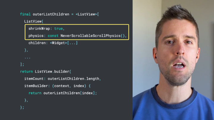 Learn about nested lists in Flutter, how the shrinkWrap parameter works, and why sometimes Slivers are the best tool for the job. 🏆 Join us for a little #ThrowbackThursday with this past episode of #DecodingFlutter ↓