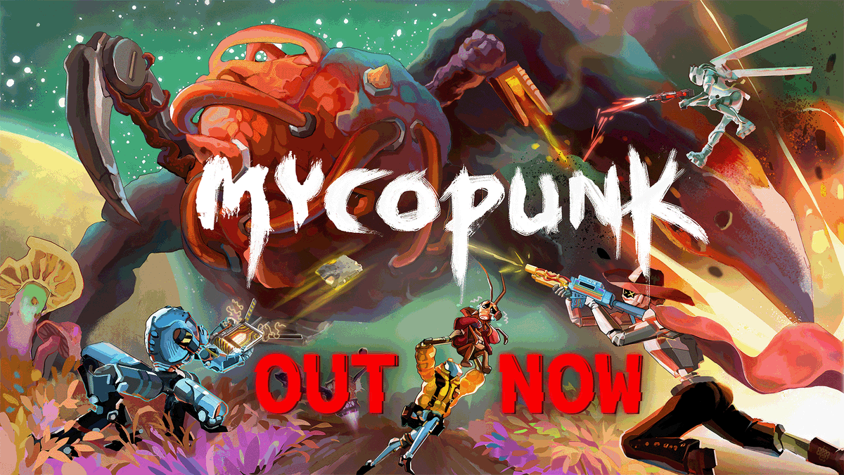 🚨 MYCOPUNK IS OUT NOW ON STEAM 🚨 💥 build out sci-if super weapons 🛰️ do cool missions 🍄 tear down dynamic enemies piece by piece 🚀 work hard and have some fun Jump into the weirdest, wildest co-op shooter now for just $15!