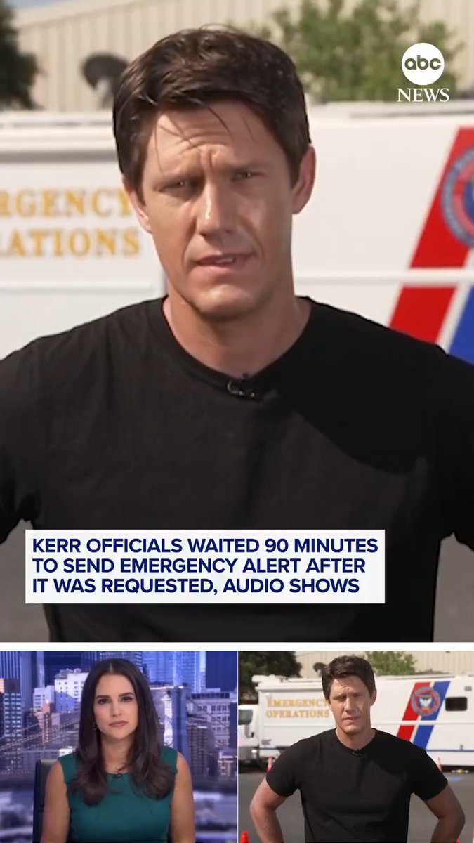 Kerr County, Texas, officials waited 90 minutes to send an emergency alert advising residents about the flooding, according to audio obtained by ABC affiliate KSAT.