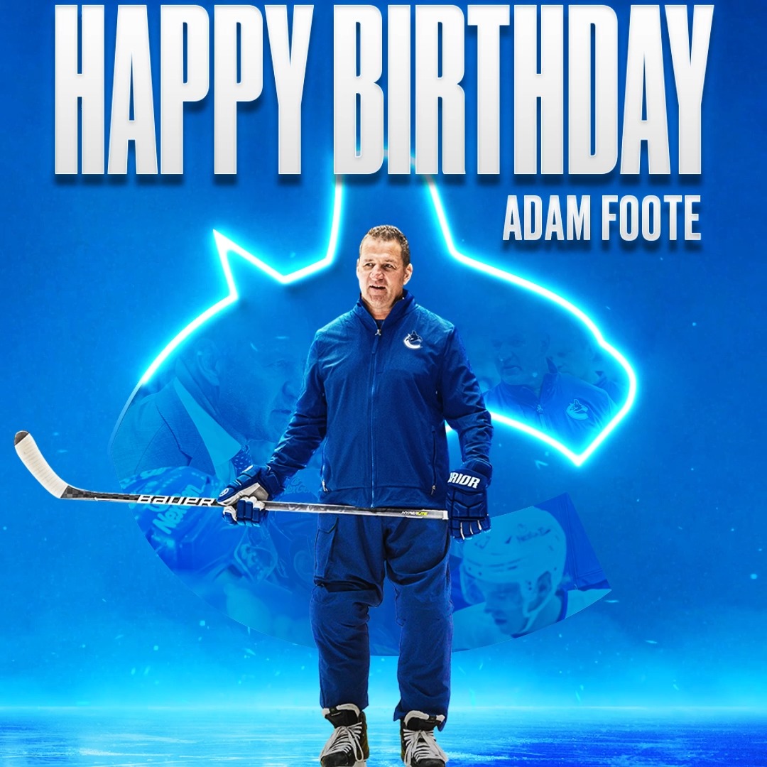 Join us in celebrating Head Coach Adam Foote's birthday! 🎉 #Canucks | The Keg