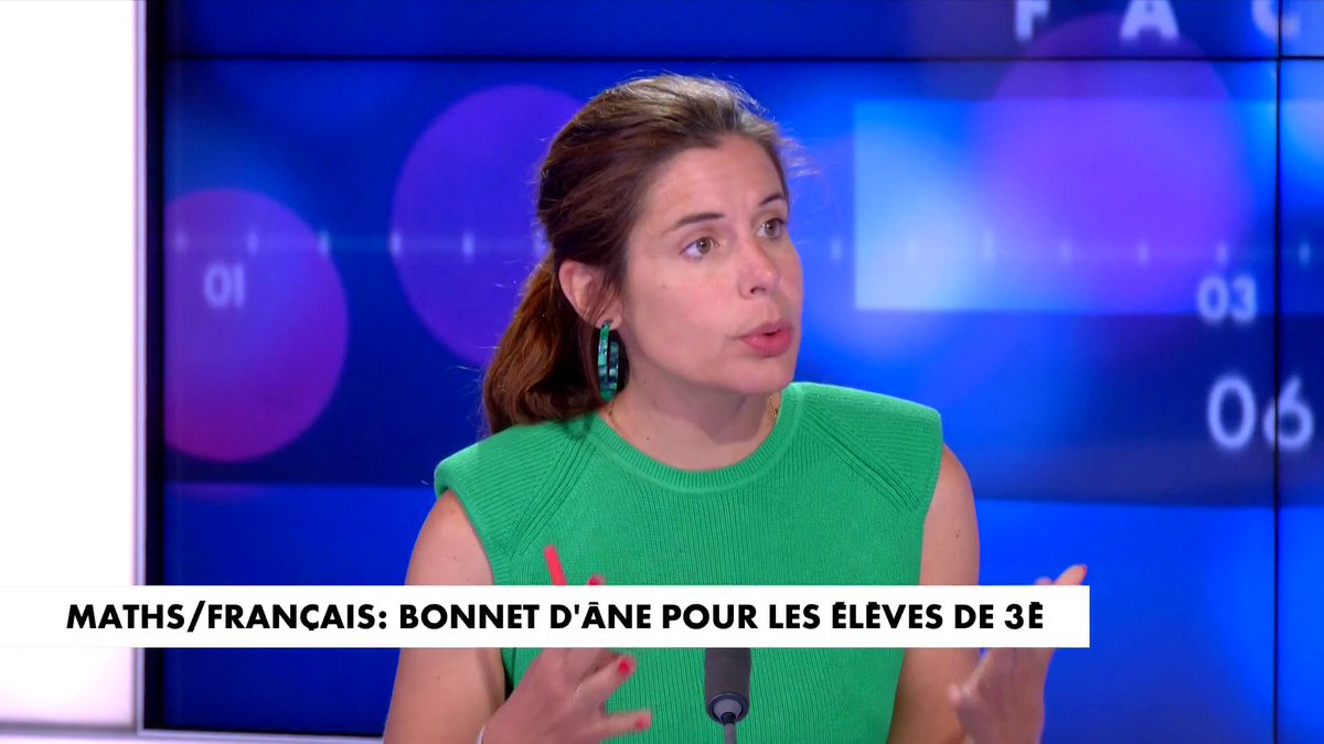 «Moins de la moitié des élèves ont les acquis attendus à la fin de leur troisième» : Charlotte d'Ornellas revient sur le niveau des élèves à la fin du collège en français, dans #Facealinfo