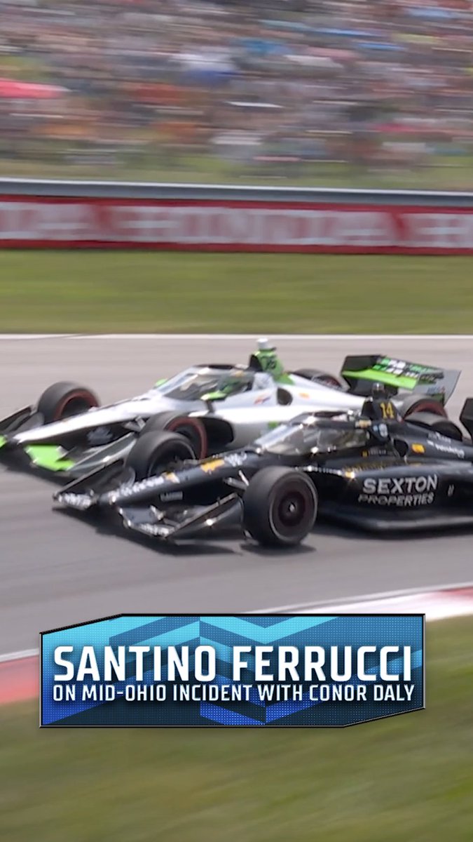 "I just got caught up messing with a backmarker." Santino Ferrucci on his Mid-Ohio incident with Conor Daly and what it means for this weekend at Iowa. Bob Pockrass | #INDYCAR