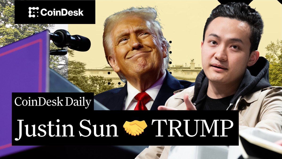 🇺🇸H.E. Justin Sun 👨‍🚀 (Astronaut Version) wants to make $TRUMP a global crypto brand with a $100M buy. What does this mean for the intersection of politics and crypto? .@jennsanasie with the full story and more on "CoinDesk Daily."👇