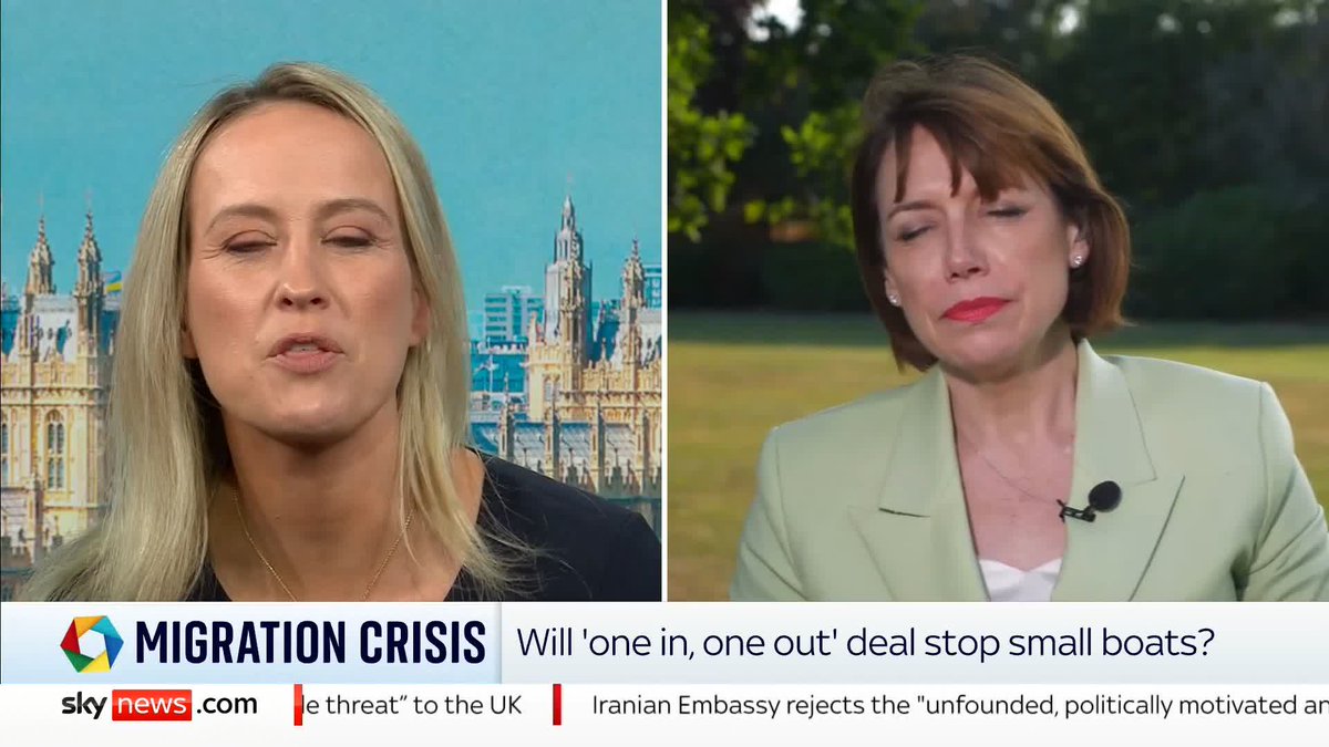 Starmer and Macron have agreed a pilot 'one in one out' returns scheme to tackle small boat crossings. The PM described it as "ground-breaking" - but Macron warned Brexit has made illegal migration harder to combat. Beth Rigby has the details⬇️