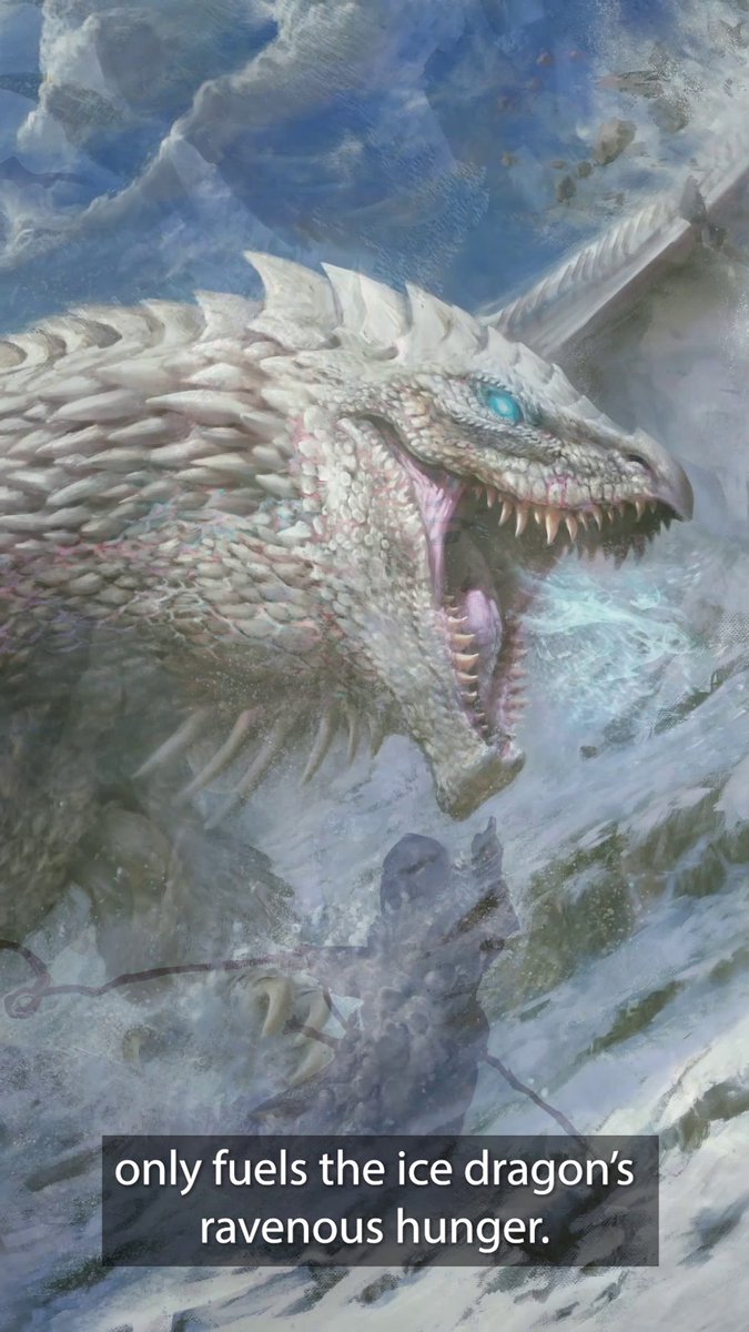 This is what happens when you enter the frozen lair of a white dragon.