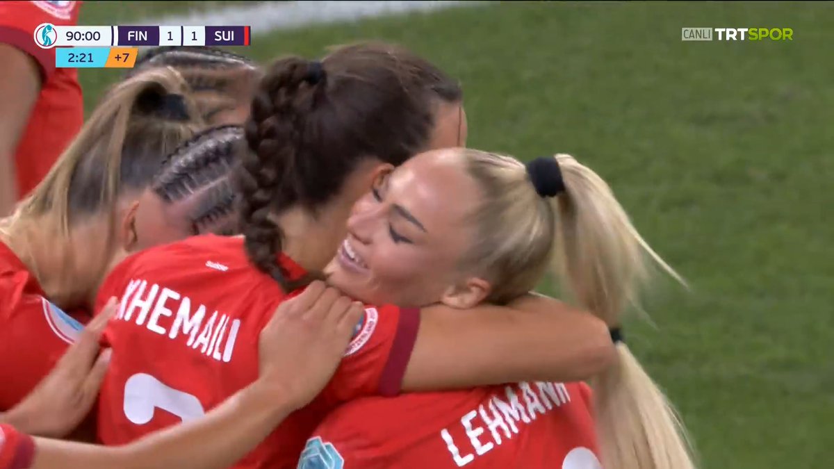 Xhemaili attı İsviçre çeyrek finale çok yakın! Aranılan gol uzatmalarda geldi! ⚽ 🏆#WEURO2025