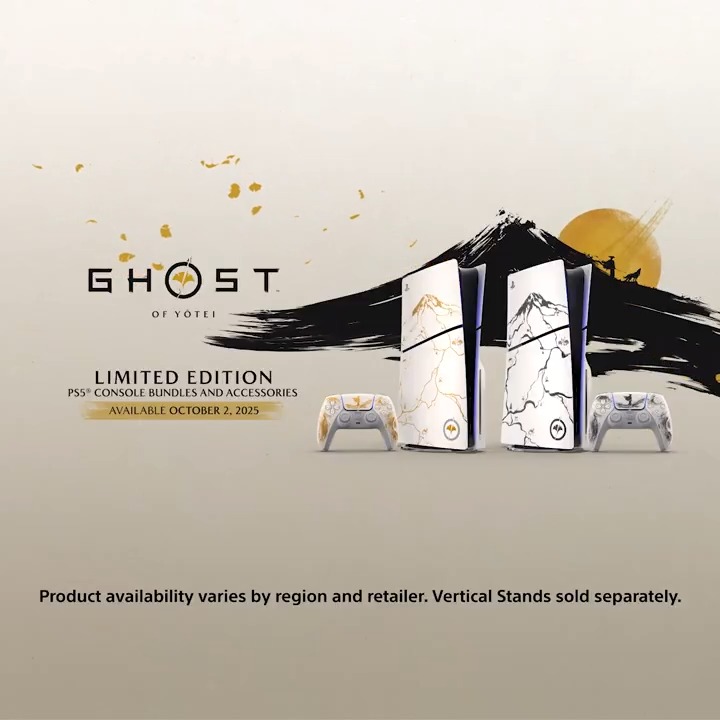 Just revealed: two Ghost of Yōtei Limited Edition Bundles for PS5. Dive into the details on these two intricate console and DualSense controller designs that honour the beauty of Japanese tradition: