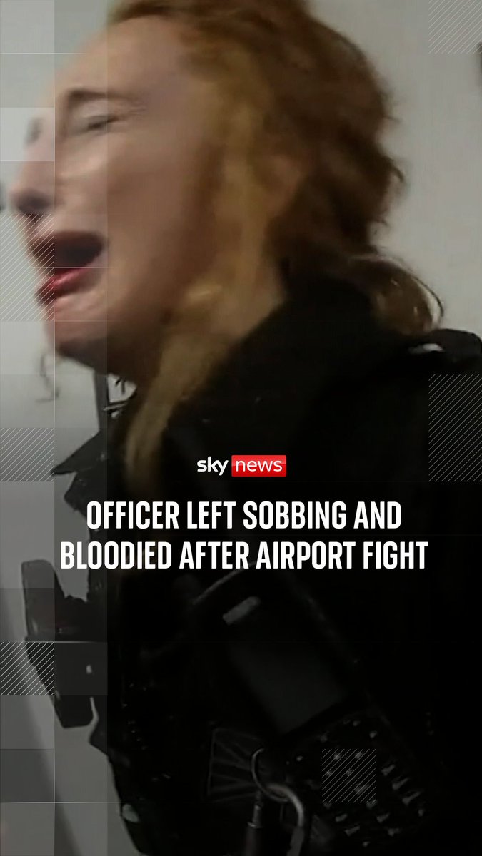 A police officer who had her nose broken after being punched to the floor at Manchester Airport has told a court she was "absolutely terrified". The court heard she was attacked in July 2024 after officers tried to arrest him for allegedly headbutting a man