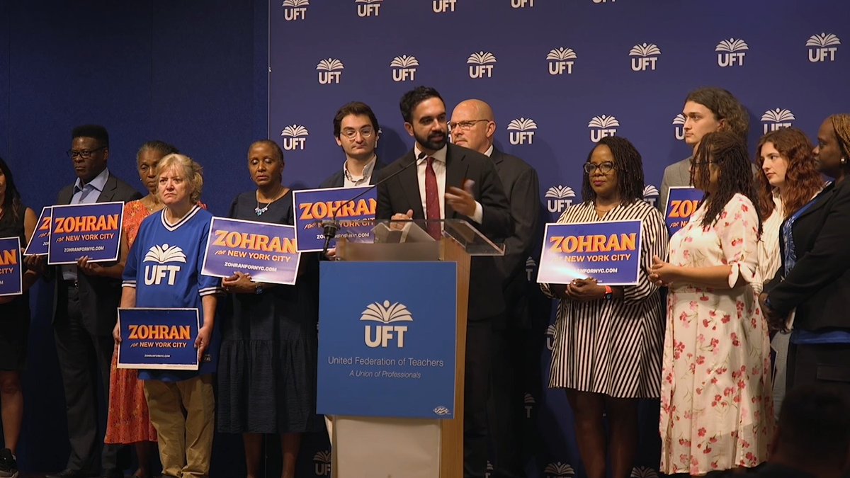 Following the UFT Delegate Assembly's vote to endorse him in November's general election, NYC Democratic mayoral nominee Zohran Kwame Mamdani described his campaign as a movement rooted in organized labor.