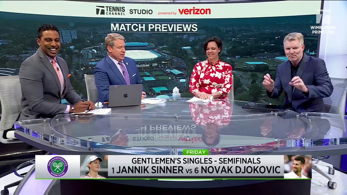 Jim Courier is picking Taylor Fritz to defeat Alcaraz in tomorrow's semifinal 😳 Listen to why ⤵️