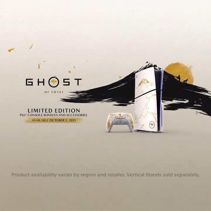 PlayStation has revealed a Ghost of Yōtei Limited Edition PS5 Console Bundle Design