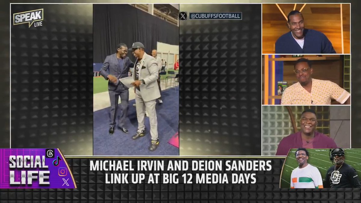 .@PaulPierce34 &amp; @Keyshawn shows us what Michael Irvin said to COACH PRIME at Big 12 Media Day. 😂