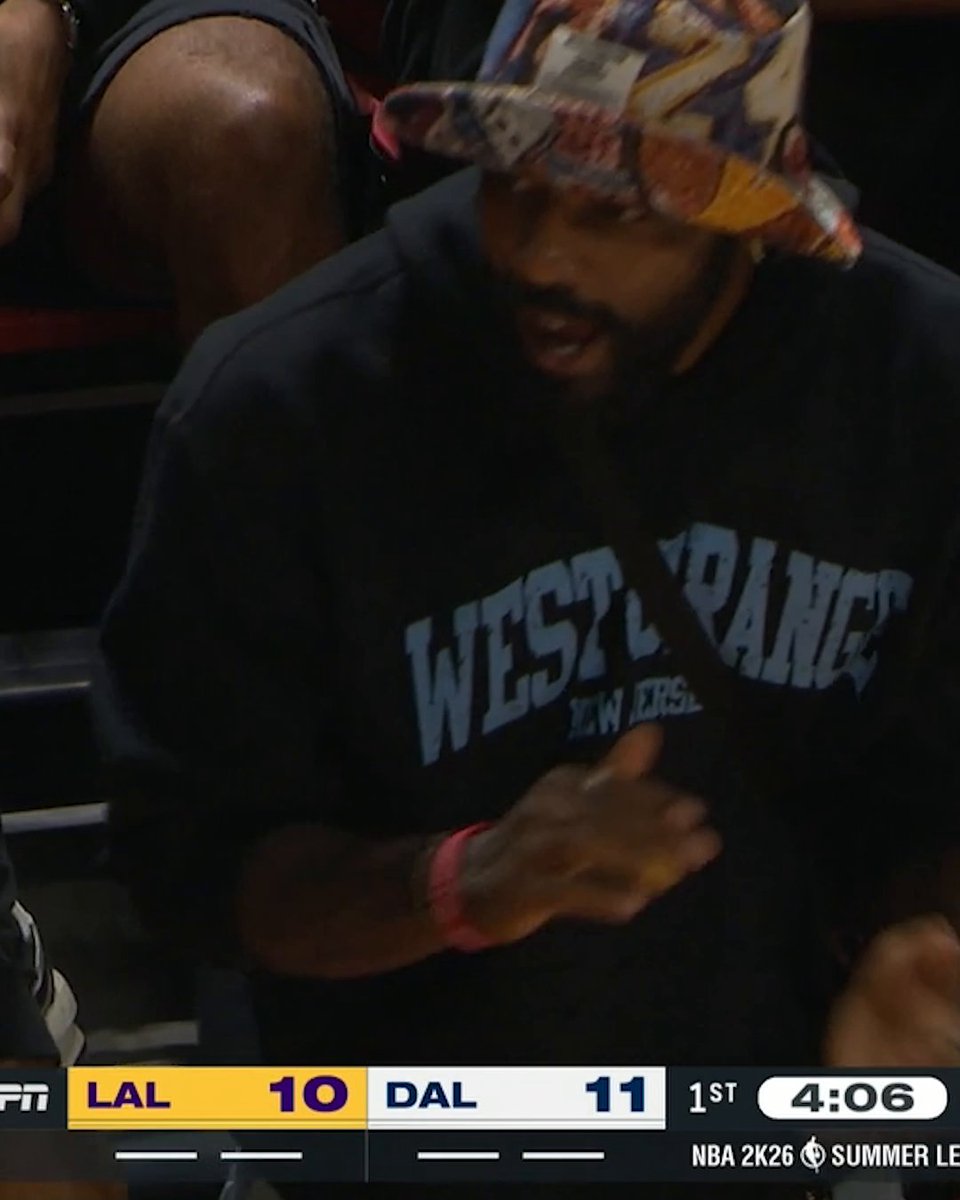 Kyrie loving what he's seeing from Cooper Flagg 👏