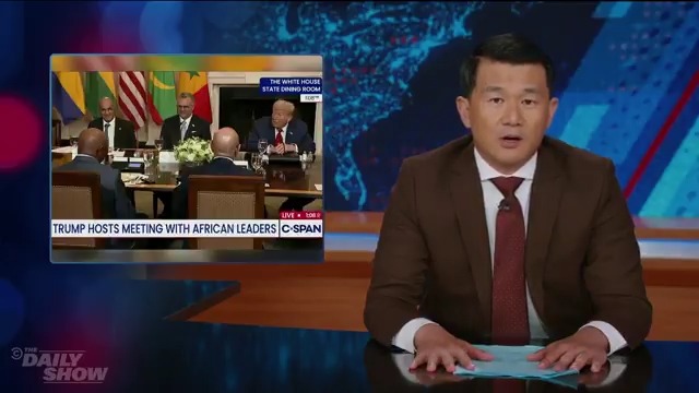 Trump was blown away by the Liberian president speaking English, the national language of Liberia