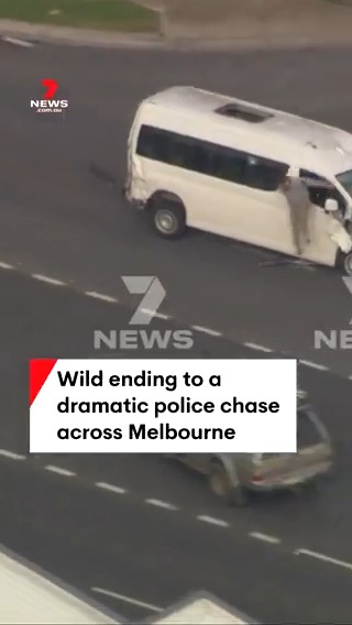 BREAKING: There has been a wild police chase across Melbourne from Dandenong to Point Cook, ending in a dramatic police takedown. The white van was seen dodging and weaving through traffic across the West Gate Bridge. #policechase #westgate #melbourne #breakingnews #7NEWS