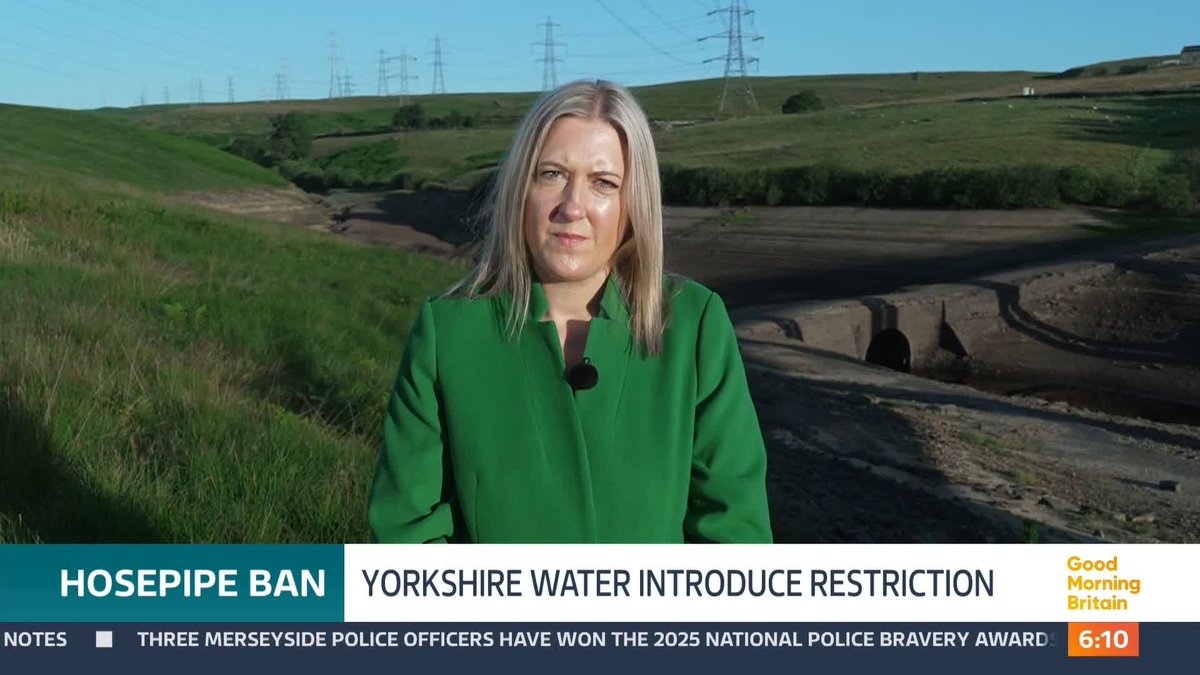 The UK’s first hosepipe ban of the year has come into effect today. People in the majority of Yorkshire, parts of North Lincolnshire &amp; parts of Derbyshire are banned from using a hosepipe, and anyone caught breaking the ban could be fined up to £1,000. @KHemingwaynews reports.