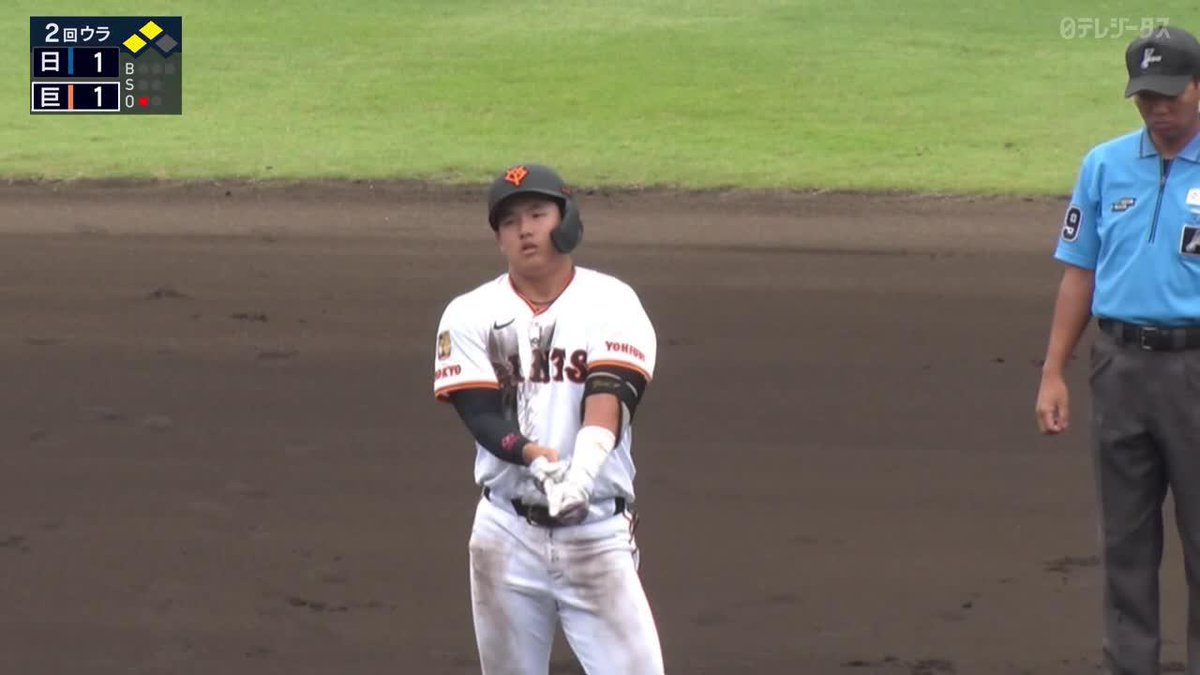 夢が膨らむツーベース 石塚裕惺 右中間破る一打 直球捉え逆方向へ長打 ⚾プロ野球 ファーム (2025/7/11) 🆚巨人×日本ハム 📱Live on DAZN #オレをみろ #ジャイアンツ