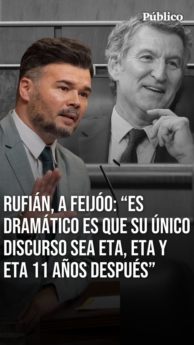 Advertencia de Gabriel Rufián a Alberto Núñez Feijoó.